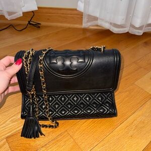 Tory Burch Black Quilted Shoulder Bag